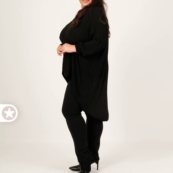 Suzy D JOY LONG BACK VISCOSE HI LO TOP CURVE Womans Sz 3 US 16/18 Made In Italy - Picture 3 of 15